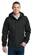 Eddie Bauer Adult 100% polyester Rain Jacket With Hood and Pockets